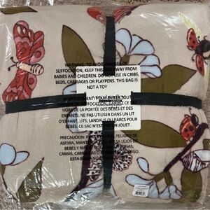 Vera Bradley Butterfly, Floral, & Ladybugs Throw Blanket - Abuzz
